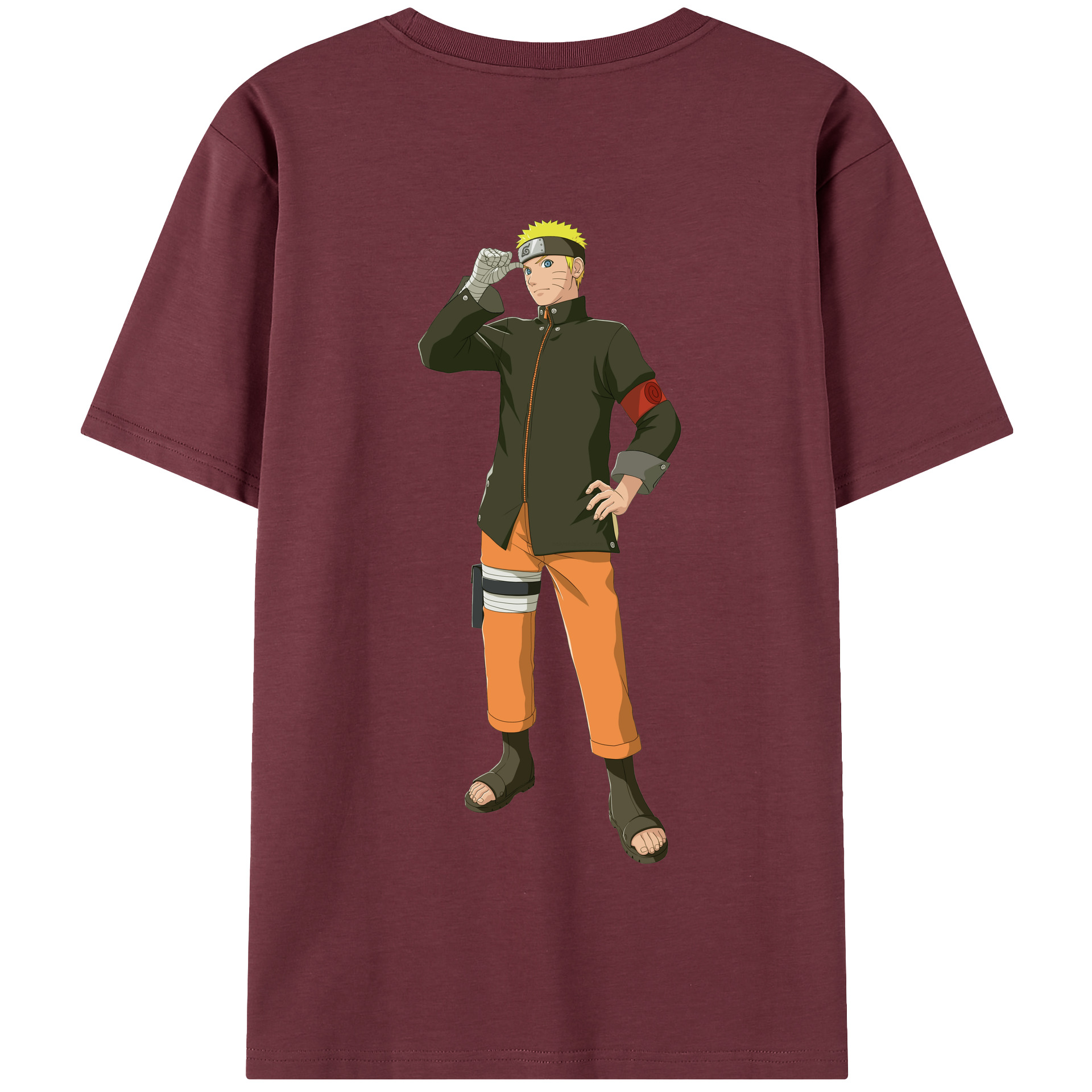 （画像用） NARUTO -ナルト- うずまき ナルト Uzumaki Naruto 綿100％半袖Tシャツ（背面プリント）